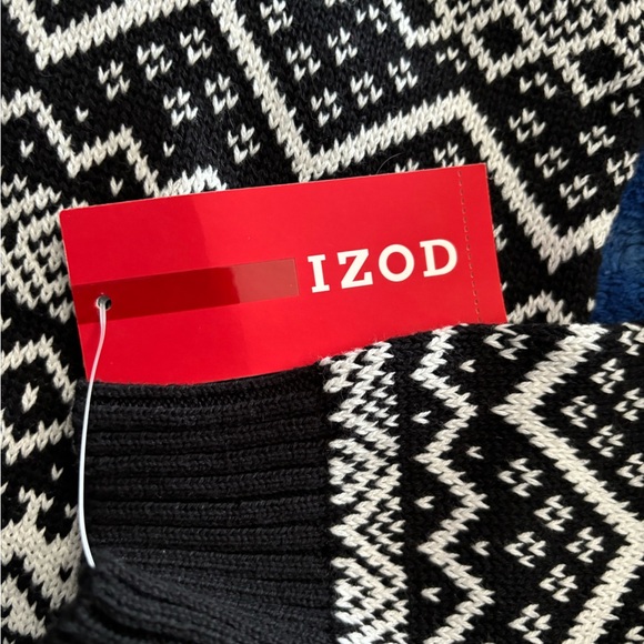 NWT women’s size M 10/12 IZOD black and white sweater - Picture 7 of 8